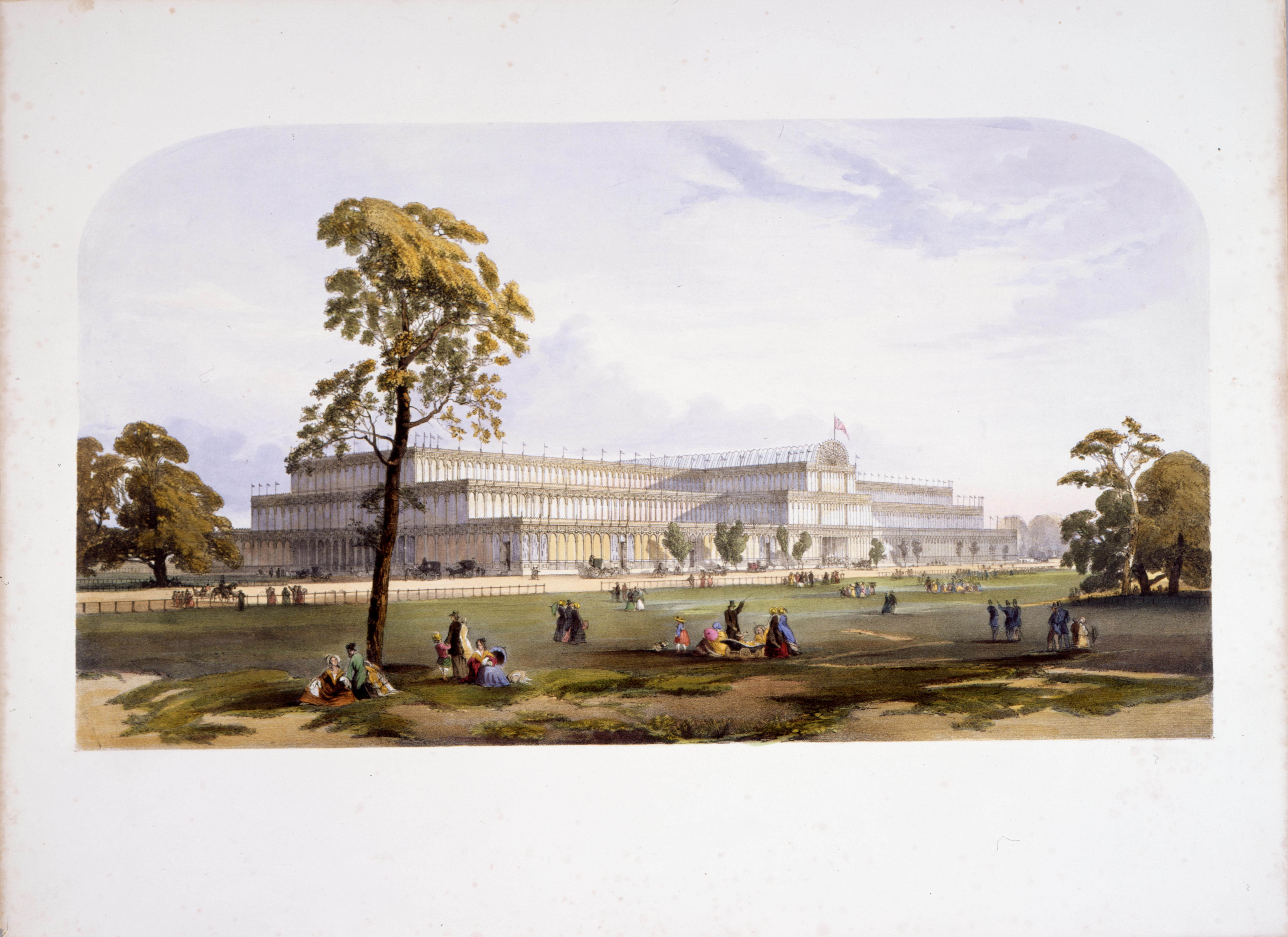 Grafik: Kristallpalast der Londoner Weltausstellung, 1851