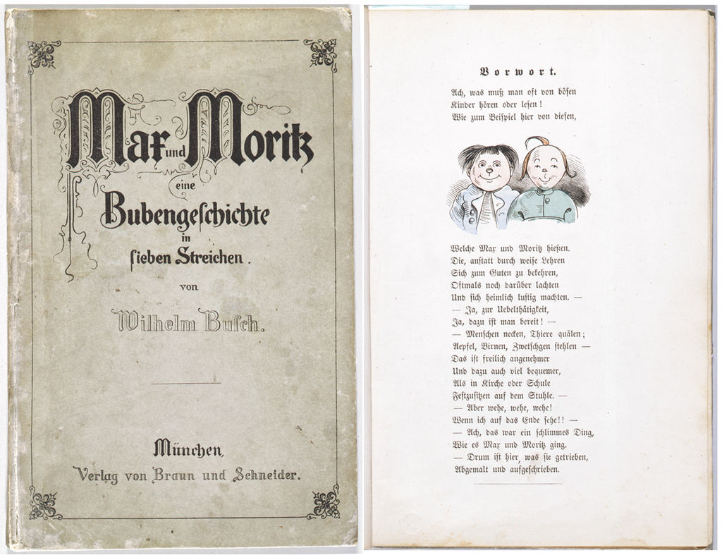 Buch: Max und Moritz. Erstausgabe