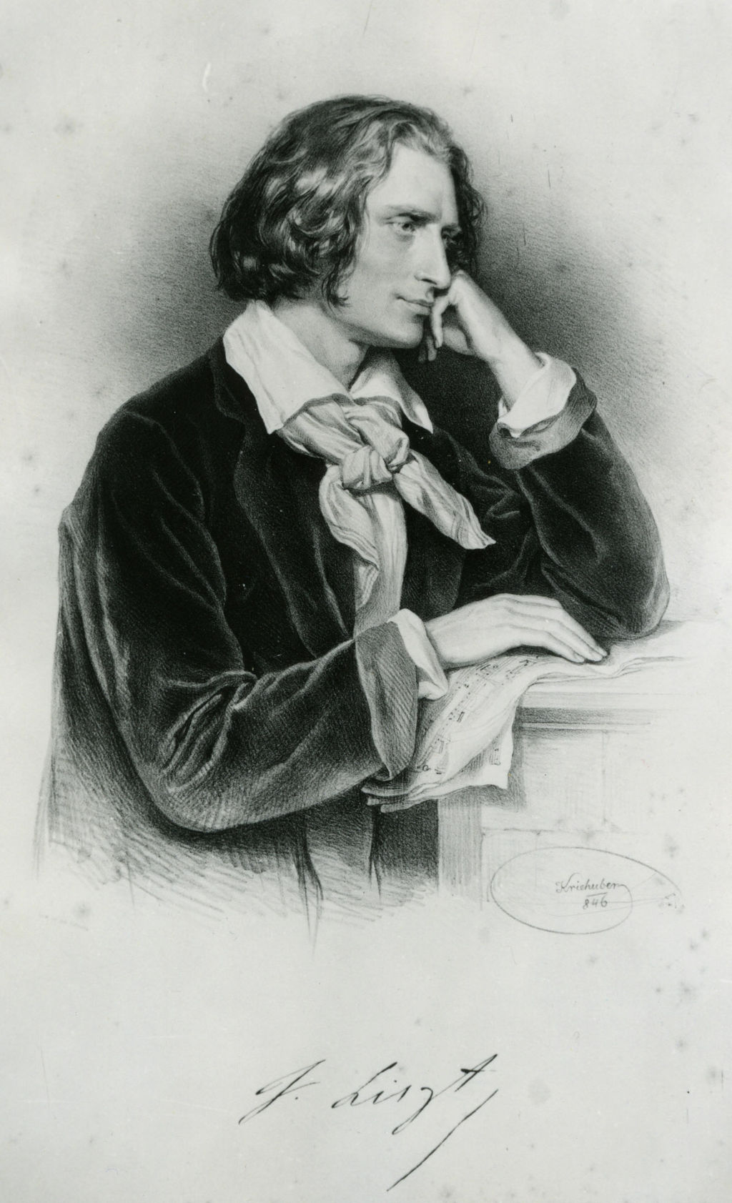 Grafik: Franz Liszt, 1846