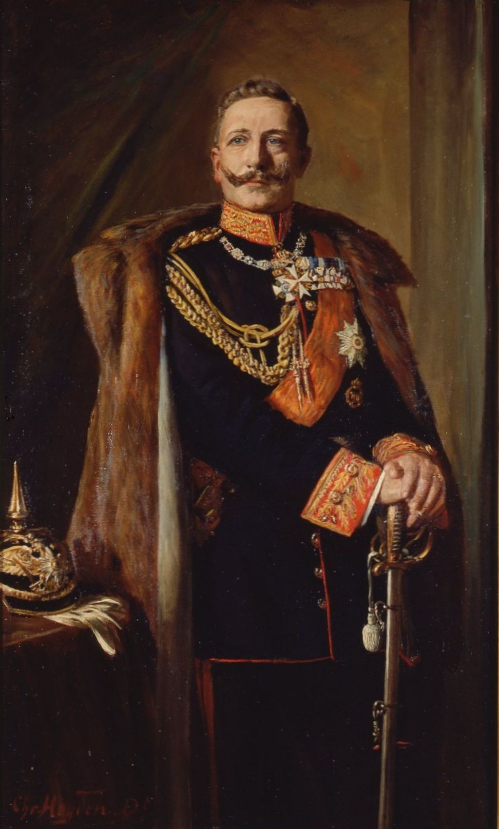 Gemälde: Kaiser Wilhelm II., 1895/1905 Gemälde: Kaiser Wilhelm II., 1895/1905