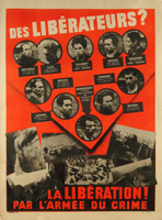 Deutsches Plakat zur Hinrichtung französischer Widerstandskämpfer