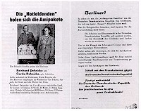 Vorder- und Rckseite eines Flugblattes, 1953