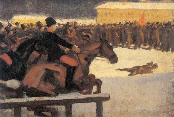 Demonstracja uliczna (Straßendemonstration),
                Wladyslaw Skoczylas 1905