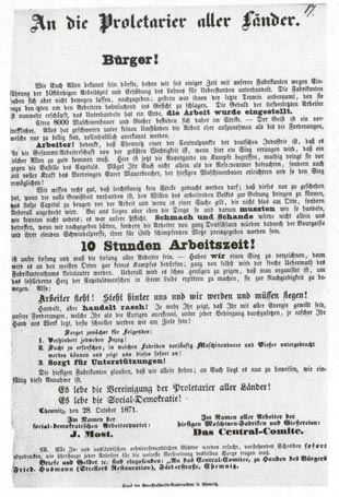 'An die Proletarier aller Länder', Oktober 1871