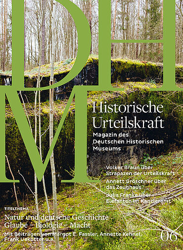 Cover DHM Magazin Nummer 6 mit Wald als Hintergrund.