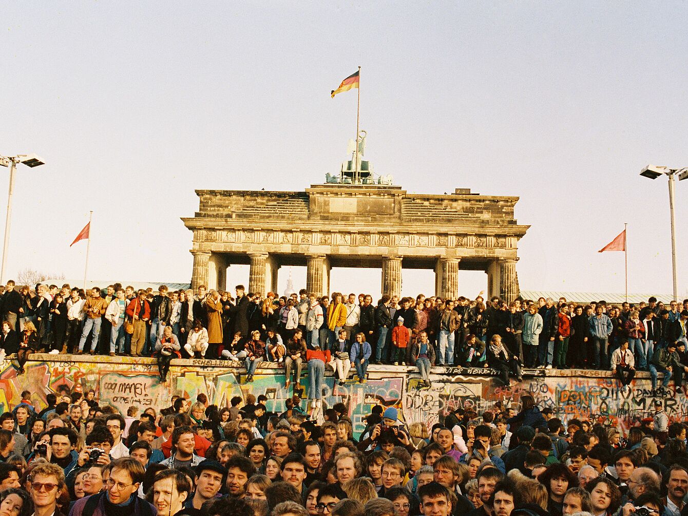 Berlin Wall occupied by people Berlin Wall occupied by people