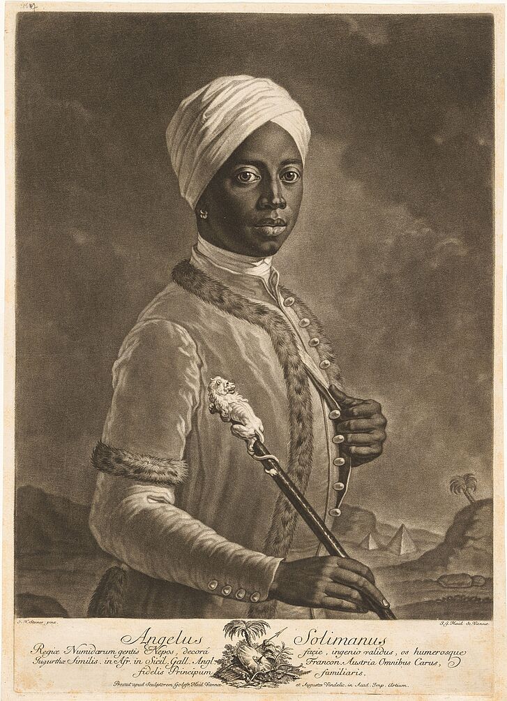 Johann Gottfried Haid after Johann Nepomuk Steiner, Angelo Soliman, Vienna, ca. 1760/65 Johann Gottfried Haid after Johann Nepomuk Steiner, Angelo Soliman, Vienna, ca. 1760/65