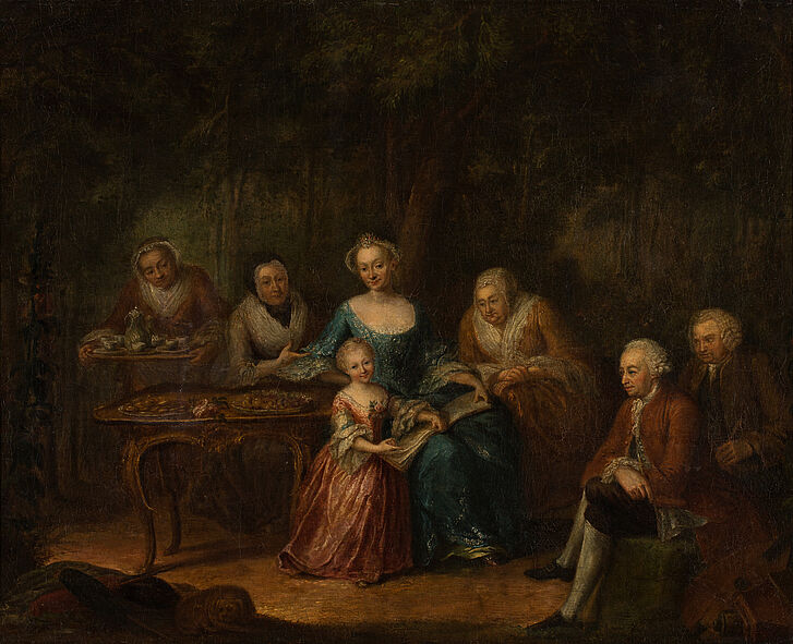 Anna Dorothea Therbusch, Family Portrait in the Outdoors, Berlin, ca. 1770 Anna Dorothea Therbusch, Family Portrait in the Outdoors, Berlin, ca. 1770