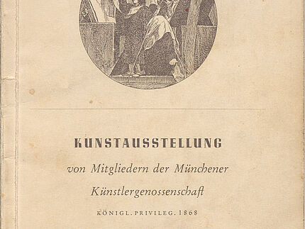 Cover der "Kunstausstellung" mit Illustrationen von zwei malenden Personen und Text.