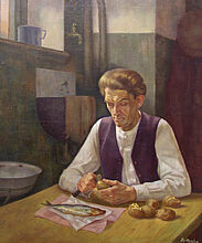 Alfred Fritzsche, In the Basement Apartment, 1932. Alfred Fritzsche, In the Basement Apartment, 1932. (Inv.Nr. Kg 77/19)