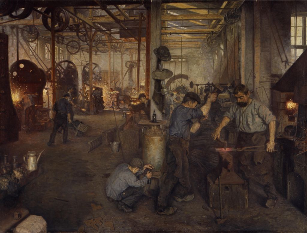 Exponat: Gemälde: "Schmiede", 1909