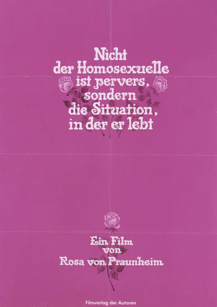Poster for a film about homosexuals, 1971